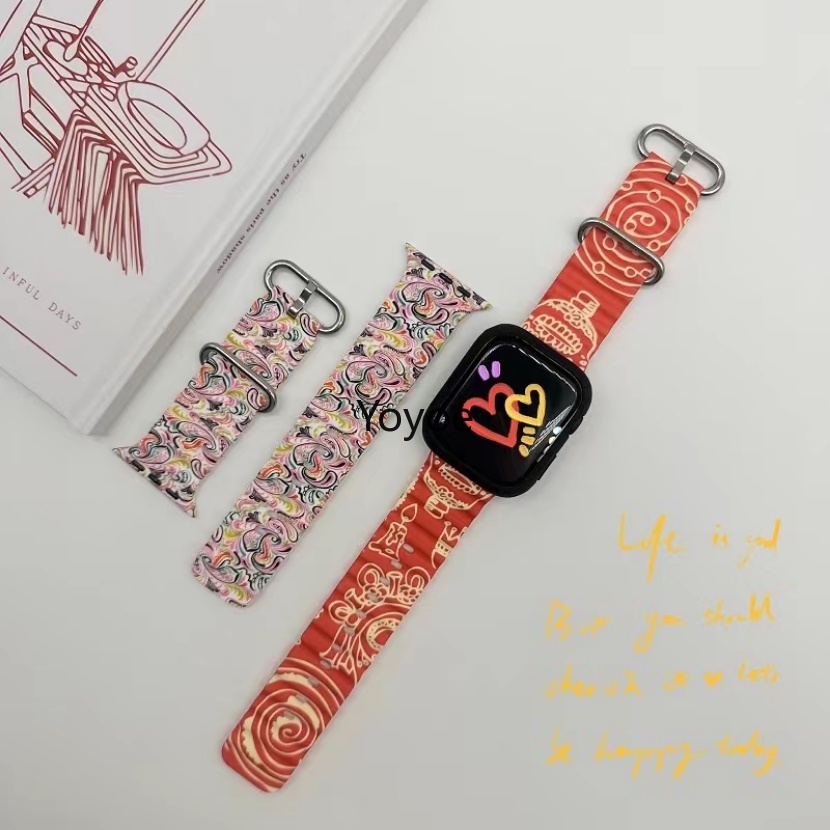 Dây Đeo Thể Thao Bằng Silicone 49mm Ultra / 44mm / 40mm / 45mm / 8 7 6 5 SE 44mm 40m 42mm 38mm 3 2 1 Cho IWatch