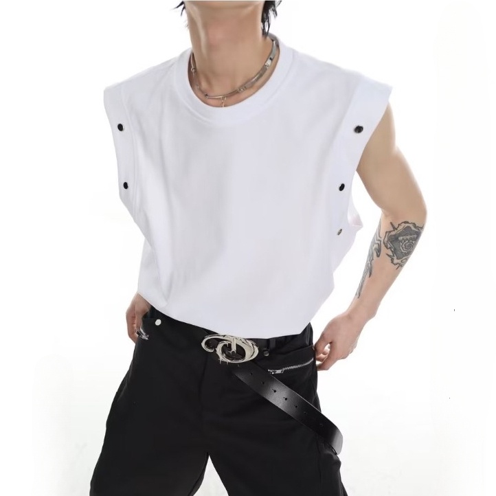 Áo Thun Sát Nách Dáng Rộng Màu Trơn Phong Cách Hàn Quốc Thời Trang Mùa Hè Cho Nam ÁO PhôNg ĐẹP Thun Cotton Nam Thun Unisex Nam