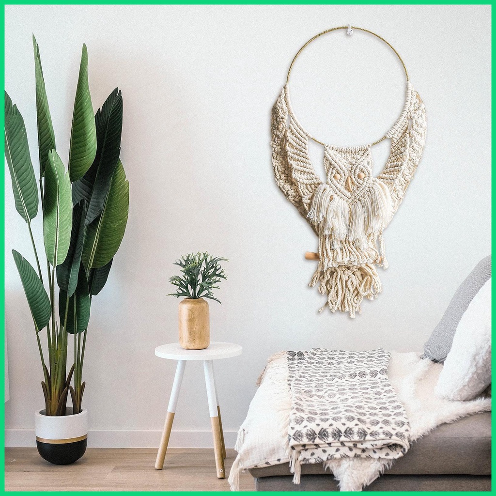 Dây Treo Tường Trang Trí Hình Chim Cú Phong Cách Boho