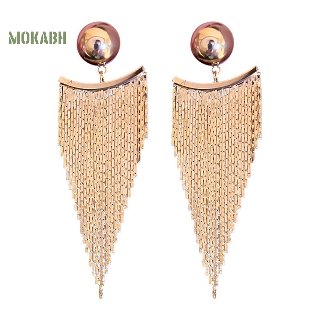 1 Đôi Bông Tai Tua Rua Dáng Dài Sang Trọng Thời Trang