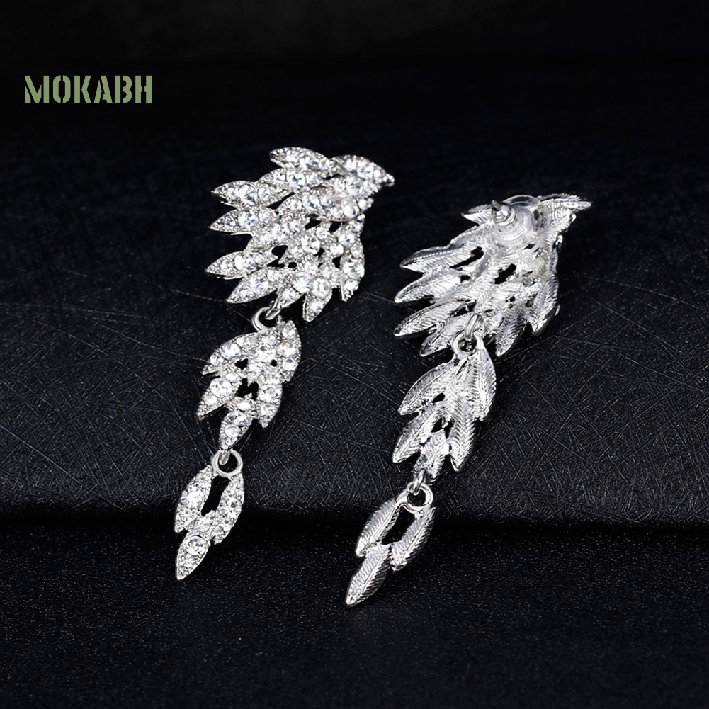 Bông Tai Hình Đôi Cánh Đính Đá Toàn Diện Thanh Lịch Dành Cho Nữ