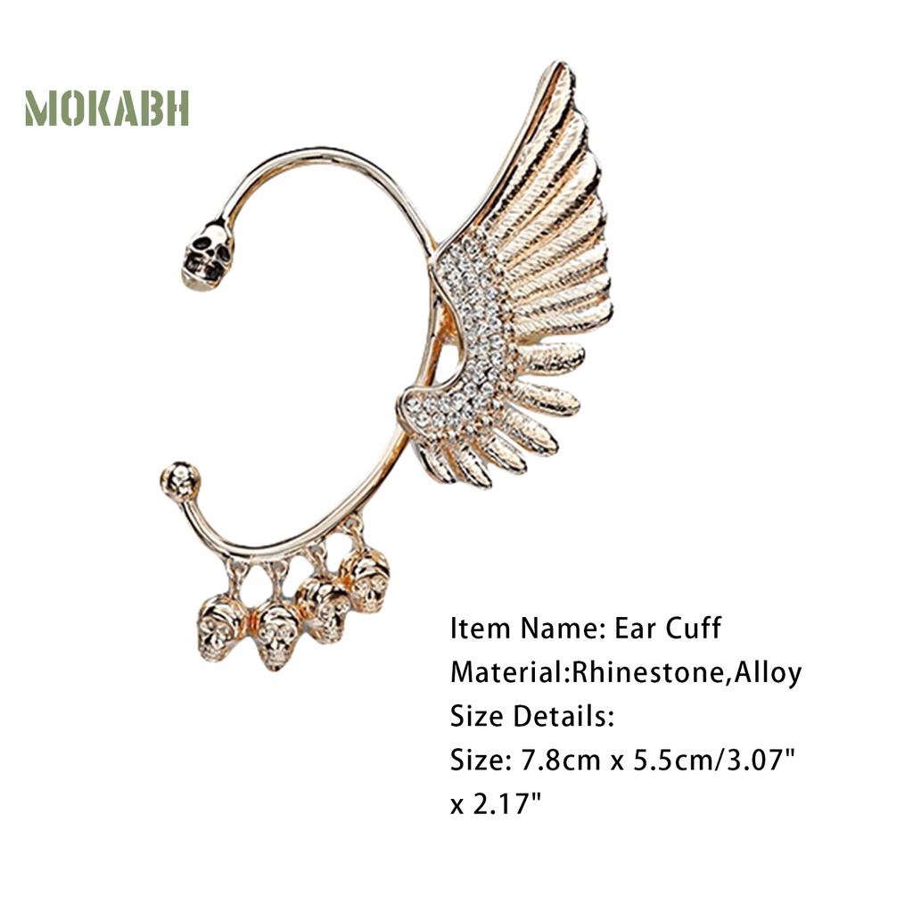 Khuyên Vành Tai Hình Đầu Lâu Đính Đá Cá Tính Cho Nữ