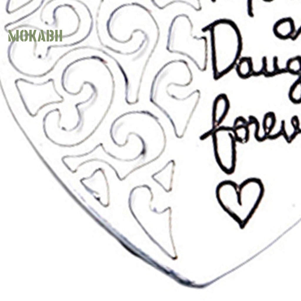 Vòng cổ Hợp Kim Kẽm Mặt Hình Trái Tim Khắc Chữ Xinh Xắn Thời Trang Cho Nữ