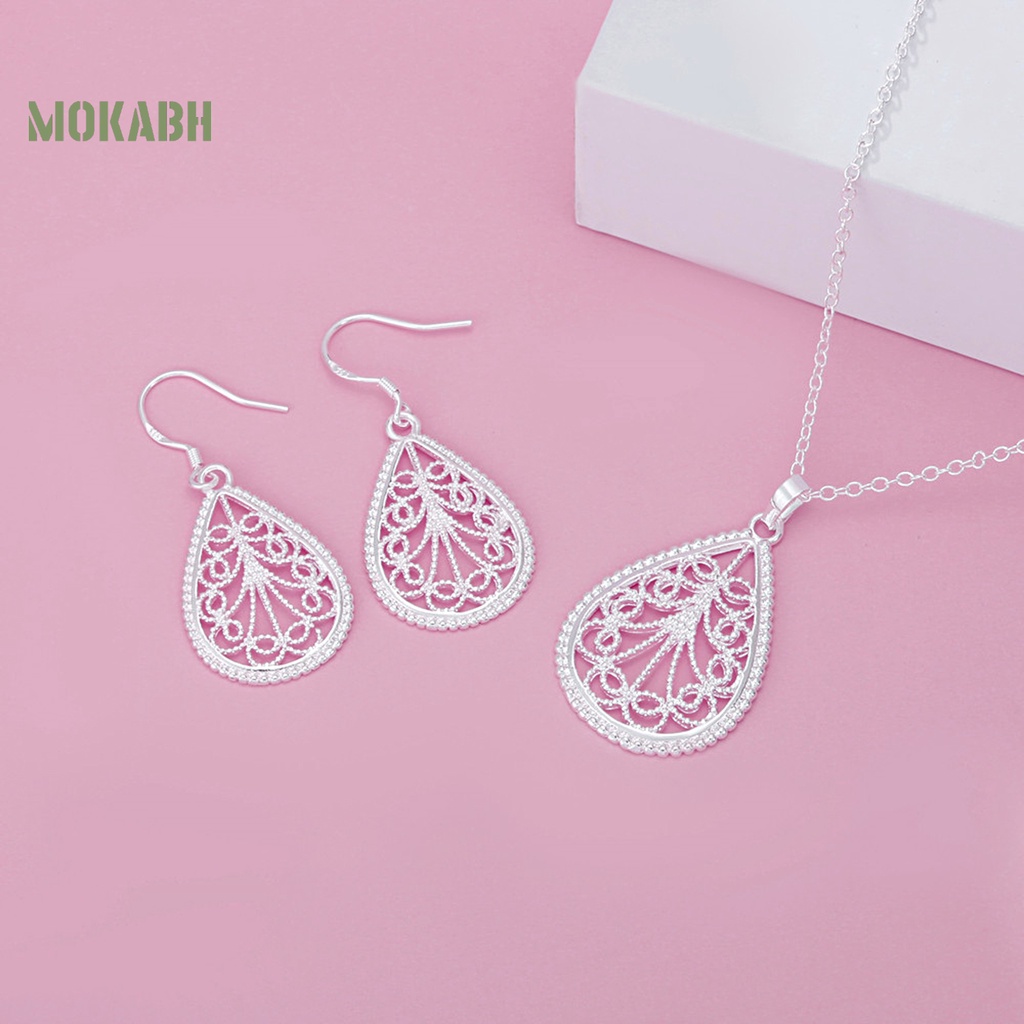 1 Bộ Vòng cổ + Bông Tai Đính Ngọc Trai Nhân Tạo Thời Trang Chống Dị Ứng Phong Cách Cổ Điển Tinh Tế