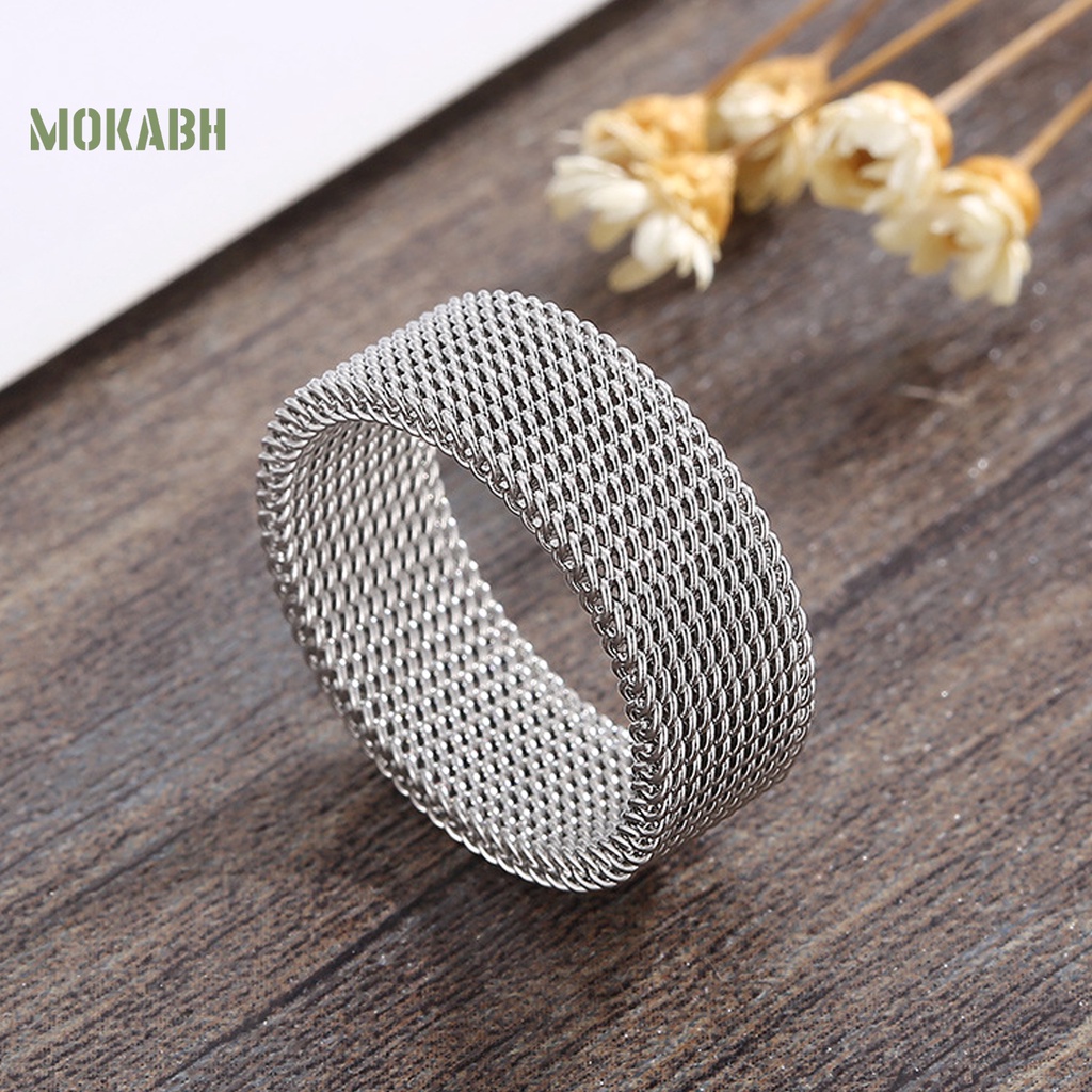 [Mới] Nhẫn Unisex Bằng Thép Không Gỉ Nhẹ Trang Trí Đơn Giản Màu Sắc Sống Động Không Dị Ứng Dễ Phối Đồ