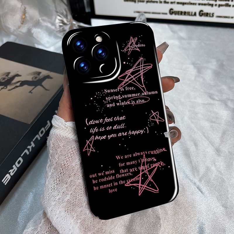 Ốp Điện Thoại Họa Tiết Ngôi Sao Năm Cánh Bóng Cho Iphone 13xs Promax 11 xr 12 14 / Dlrg