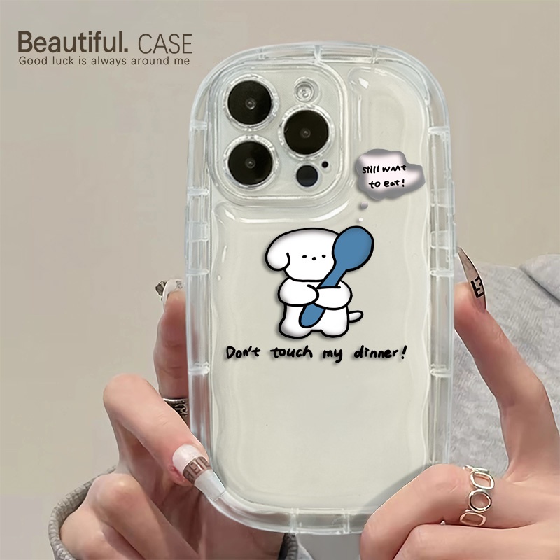 Ốp Điện Thoại Silicon TPU Mềm Trong Suốt Họa Tiết Chú Cún Dễ Thương Cho IPhone 14 13 12 11 Pro XS Max X XR 8 + 7 Plus