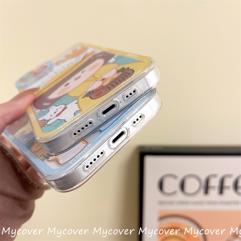 Ốp Điện Thoại Silicon Họa Tiết Hoạt Hình Cô Gái Dễ Thương Cho iPhone 11 12 13 14 Pro Max X Xr Xs 8 7 6 Plus SE 2020