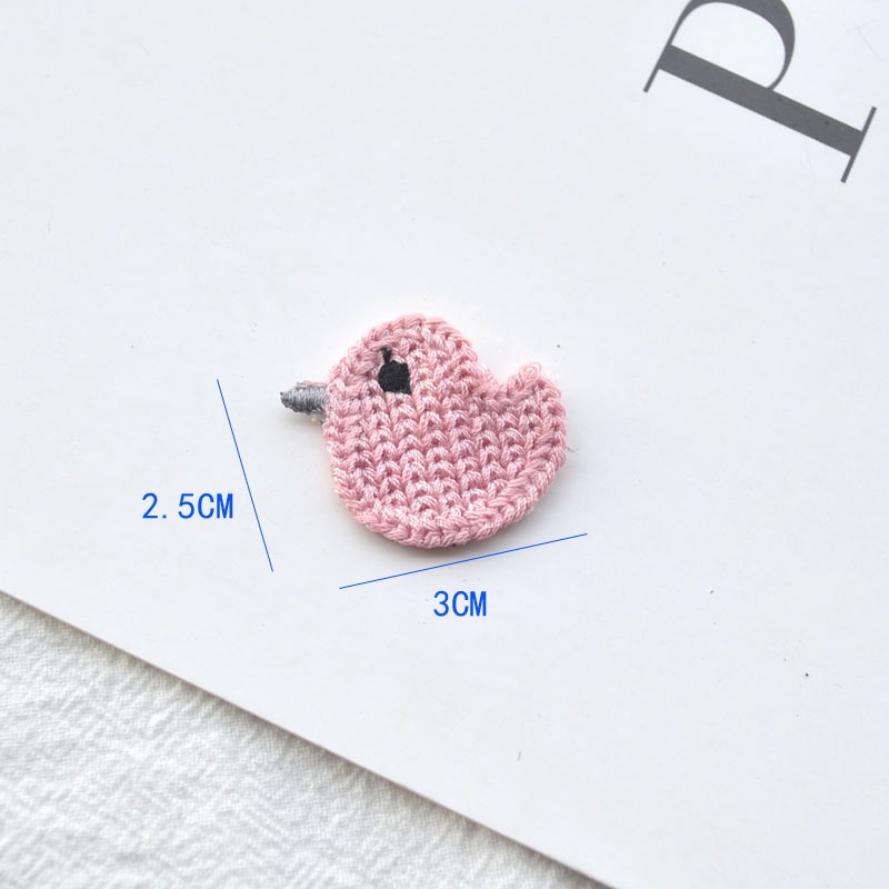 Set 10 Miếng Dán Trang Trí Quần Áo / Kẹp Tóc Hình Chú Chim / Ngựa Pony / Cherry Diy