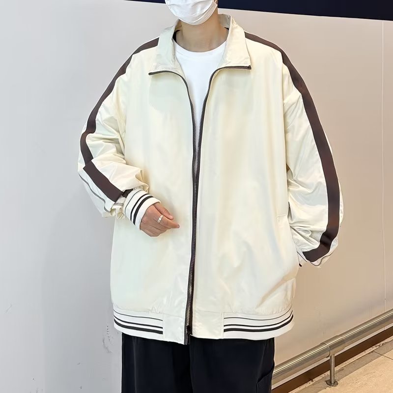 Áo Khoác Bóng Chày Khóa Kéo Dáng Rộng Thời Trang Hàn Quốc Dành Cho Nam Nữ