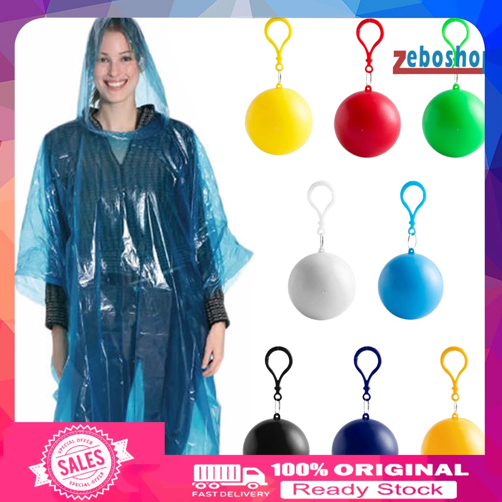 Áo Mưa Dùng Một Lần Siêu Nhẹ Chống Thấm Nước Có Lỗ Treo Tiện Dụng