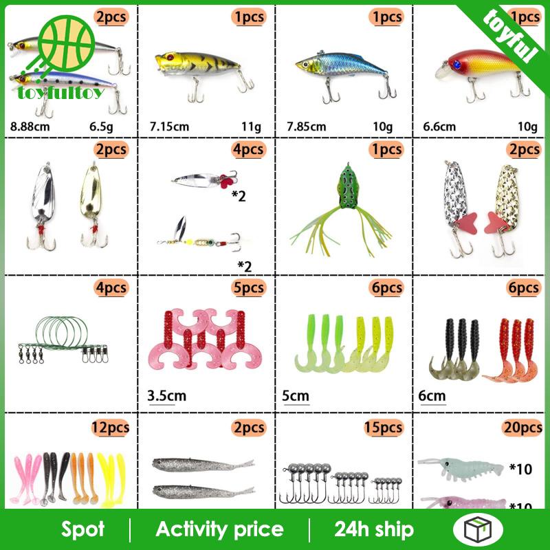 Set 303 Mồi Giả Mềm Câu Cá Hình Sâu