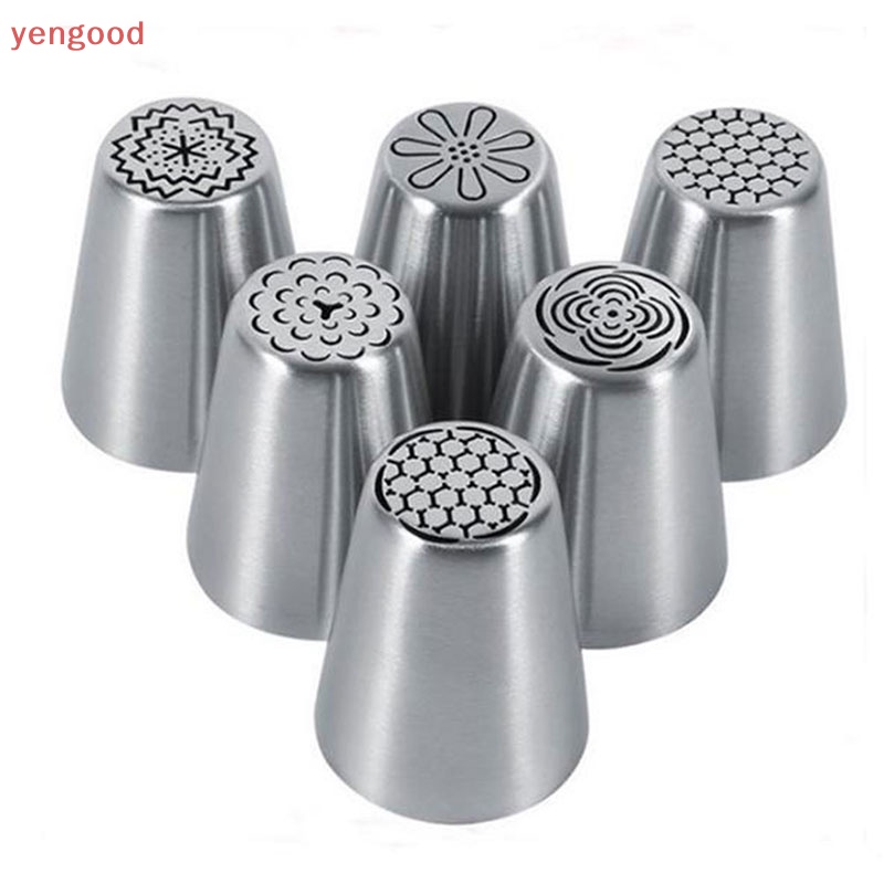 Bộ 6 Đuôi Bắt Bông Kem Bằng Thép Không Gỉ Chất Lượng Cao