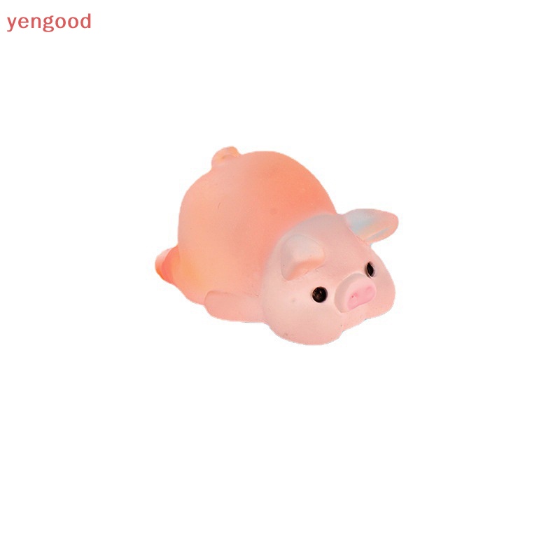 Bộ 5 Chú Heo Hồng Bằng Nhựa Dễ Thương Dùng Làm Trang Sức
