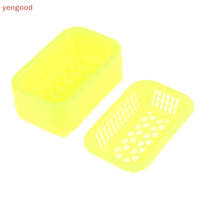 Set 10 Rổ Nhựa Mini Đựng Trái Cây Rau Củ Quả Trang Trí Nhà Búp Bê
