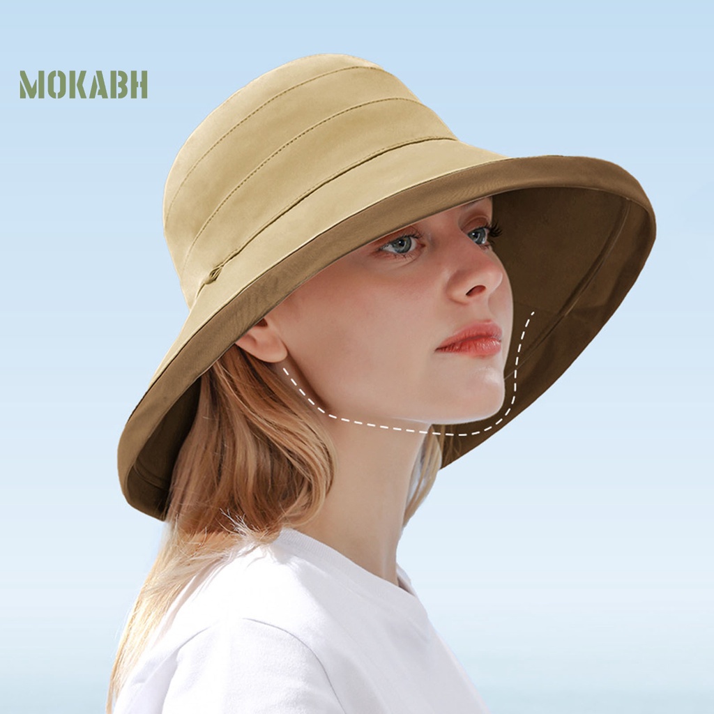 Nón Vành Tròn Màu Sắc Tương Phản Chống Tia UV Cho Nữ