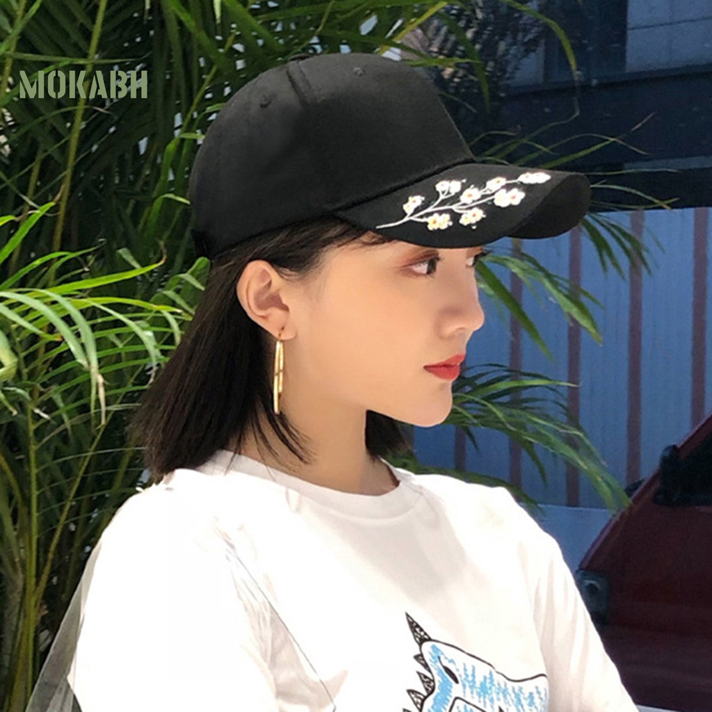 Abh Mũ Lưỡi Trai Họa Tiết Hoa Thêu Có Thể Giặt Lại Được