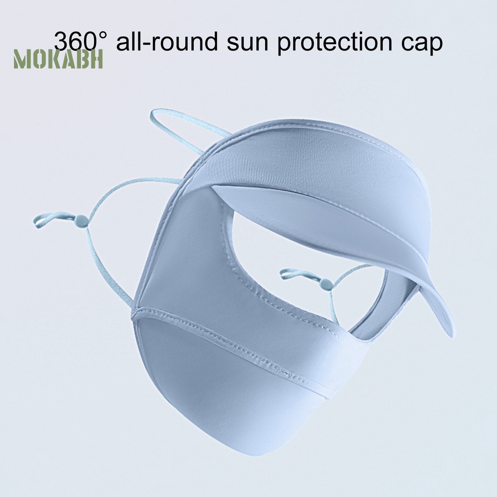 Khẩu Trang Chống Nắng Bảo Vệ Tai Xoay 360 Độ Bằng Lụa Lạnh