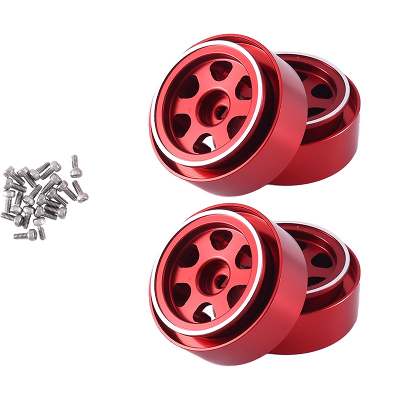 Set 4 Vành Bánh Xe 1.0 Inch Bằng Kim Loại Cho TRX4M 1 / 18 RC
