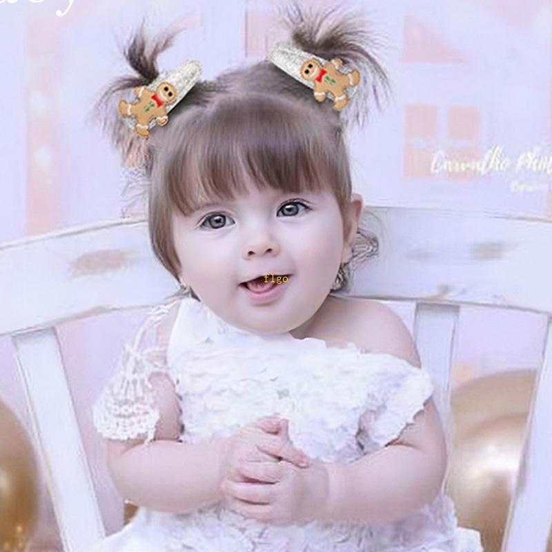 Kẹp Tóc Đính Kim Sa Lấp Lánh Phong Cách Giáng Sinh