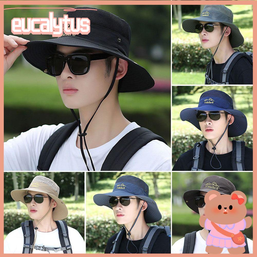 Mũ Bucket Panama Thoáng Khí Thêu Họa Tiết Có Thể Gấp Gọn