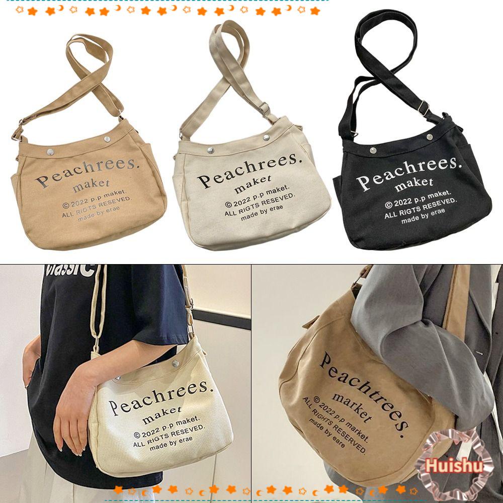 Túi Xách Đeo Vai Vải Bạt Ngăn Chứa Rộng Thời Trang Nữ