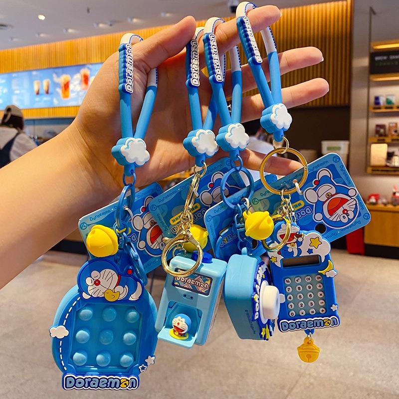 Móc Khóa Hình Máy Ảnh Doraemon Đầu To Dễ Thương