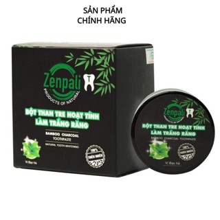 Bột than tre hoạt tính Zenpali T 20g tác dụng làm trắng răng, Tẩy sạch các vết ố vàng bám lâu trên răng, samcosmetics