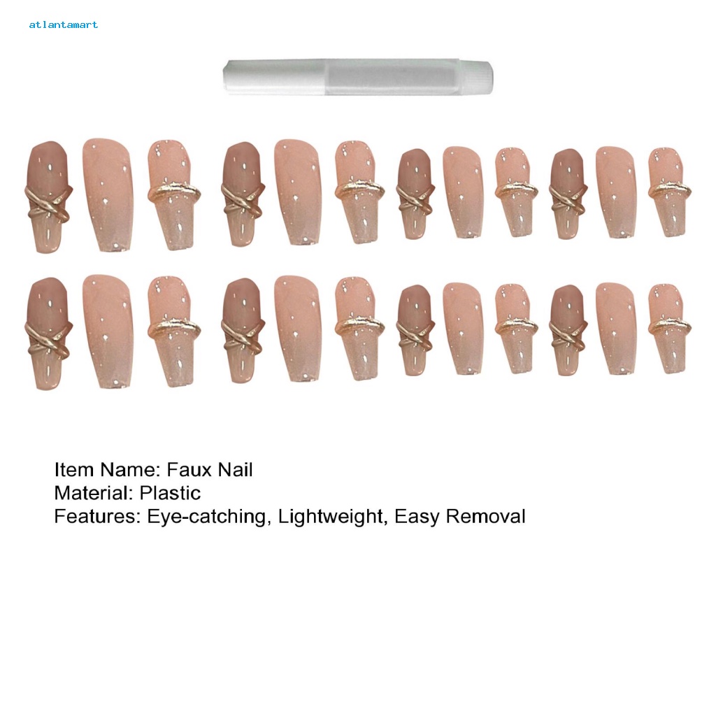 Túi Đựng Đồ Dùng Cao Cấp Tiện Dụng| 1 Bộ Móng Tay Giả Độ Bóng Cao Che Phủ Cao Hiệu Ứng Visual Effect Kèm Keo Dán Cho Salon