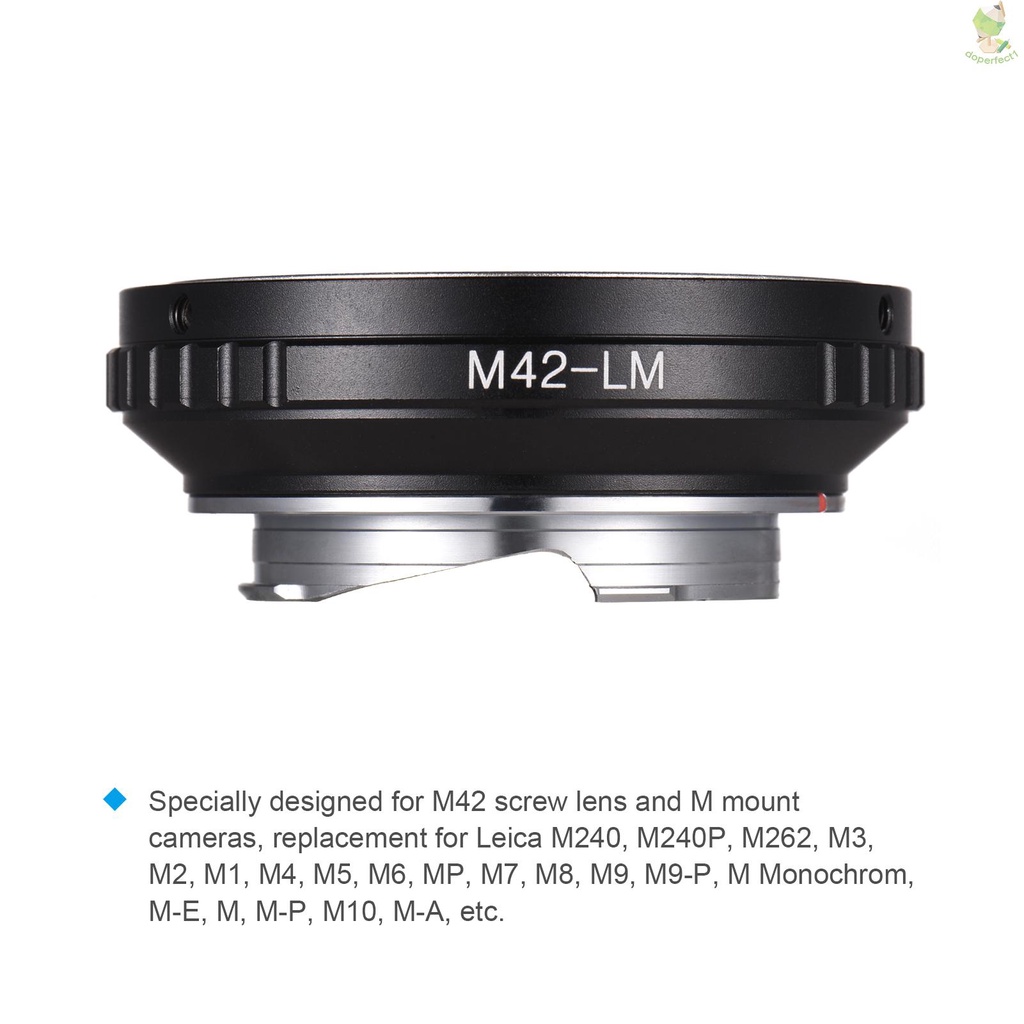 M42 -LM Camera Lens Adapter Ring Replacement for M42 Screw Mount Lens to Leica Camera M240 M240P M262 M3 M2 M1 M4 M5 M6    Came-6.5
