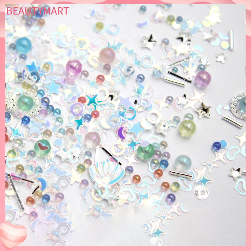 1 Túi Phụ Kiện Trang Trí Móng Nghệ Thuật Tạo Hiệu Ứng Nhiều Kích Cỡ Phong Cách Giáng Sinh