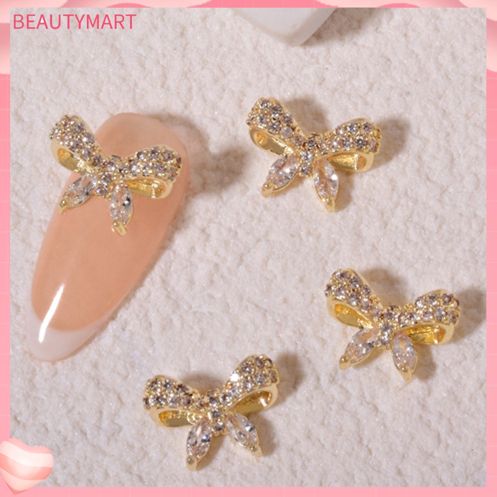 Phụ Kiện Trang Trí Móng Tay 3D Hình Nơ / Trái Tim / Gấu Bằng Hợp Kim DIY
