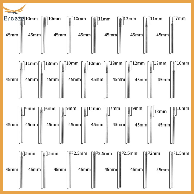 Bộ 30 Đầu Mài Móng Tay Bằng Thép Không Gỉ Tiện Dụng