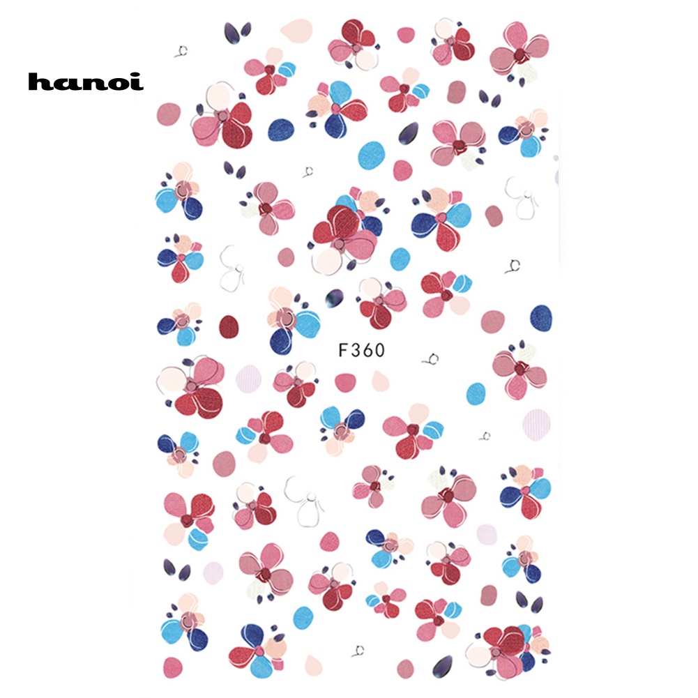 Miếng Dán Trang Trí Móng Tay Nghệ Thuật Họa Tiết Hoa Nhiều Kiểu Lựa Chọn