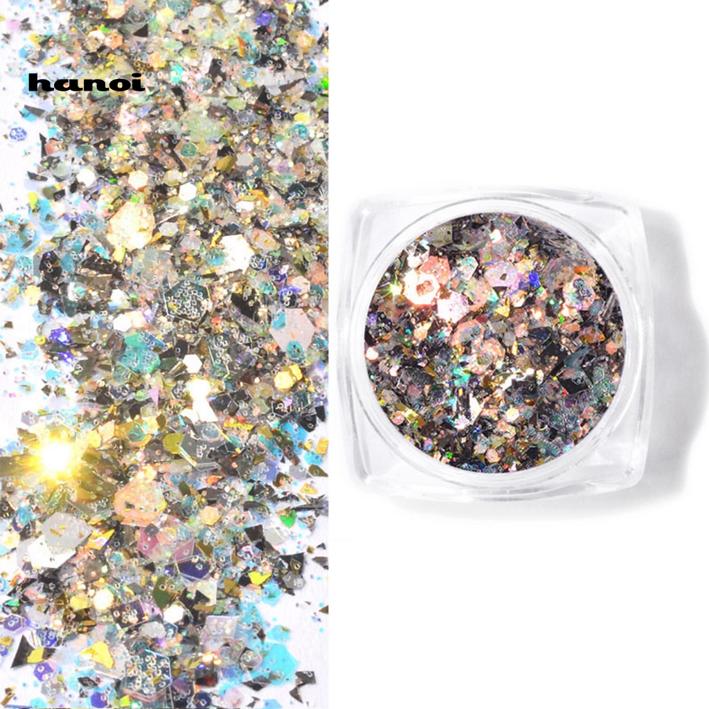 1 Lọ Kim Tuyến Lục Giác Siêu Mỏng Chống Nứt Nhiều Màu Sắc Trang Trí Móng Nghệ Thuật