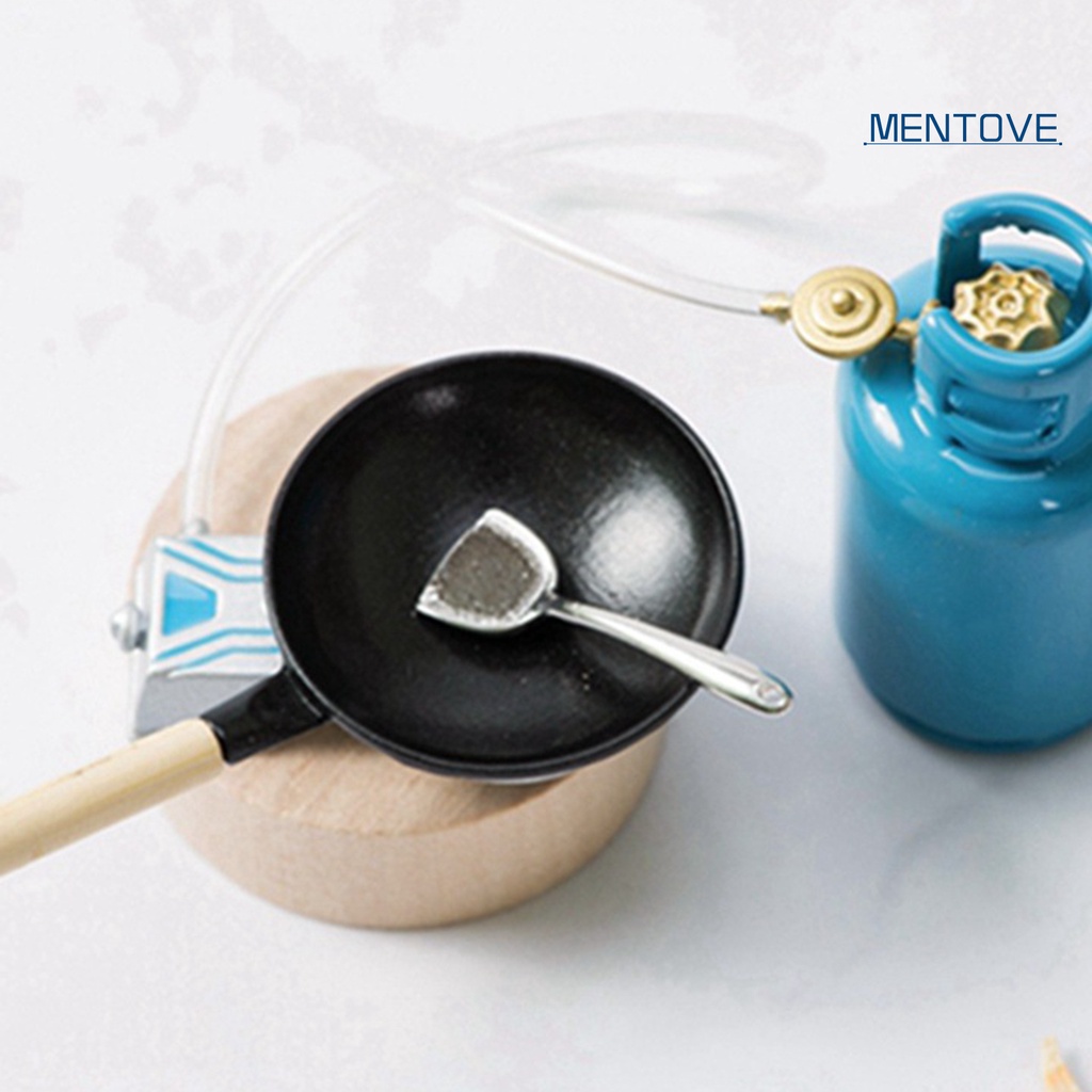 Đồ trang trí Bếp Gas Mini Bằng Hợp Kim Kẽm Tỉ Lệ 1 / 12 Dùng Trang Trí Nhà Búp Bê