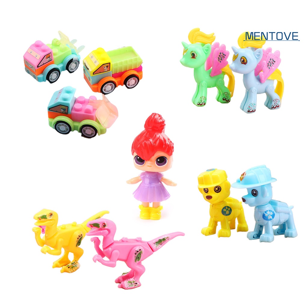 Set 10 Búp Bê Đồ Chơi Hoạt Hình 3D DIY Cho Bé