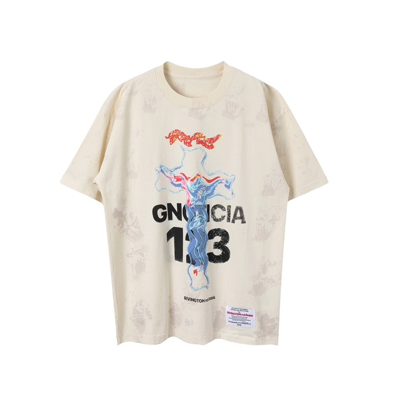 Áo Thun Thể Thao Tay Ngắn Cổ Tròn Dáng Rộng In Hình Cá Tính 123 F &amp; O &amp; G