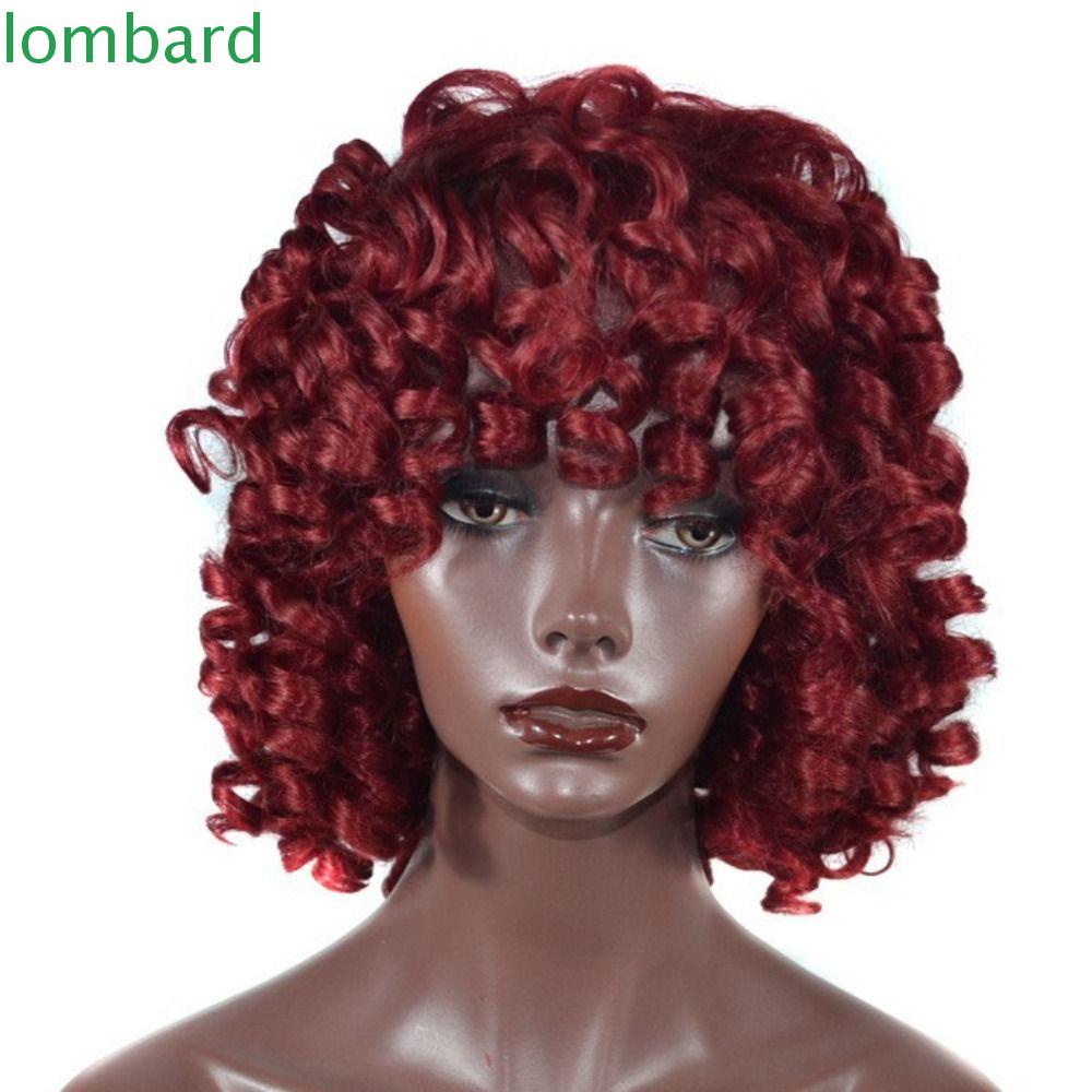 Tóc Giả Ngắn Xoăn Mềm Tự Nhiên Thoáng Khí Màu Nâu Dùng Hóa Trang Cho Nữ