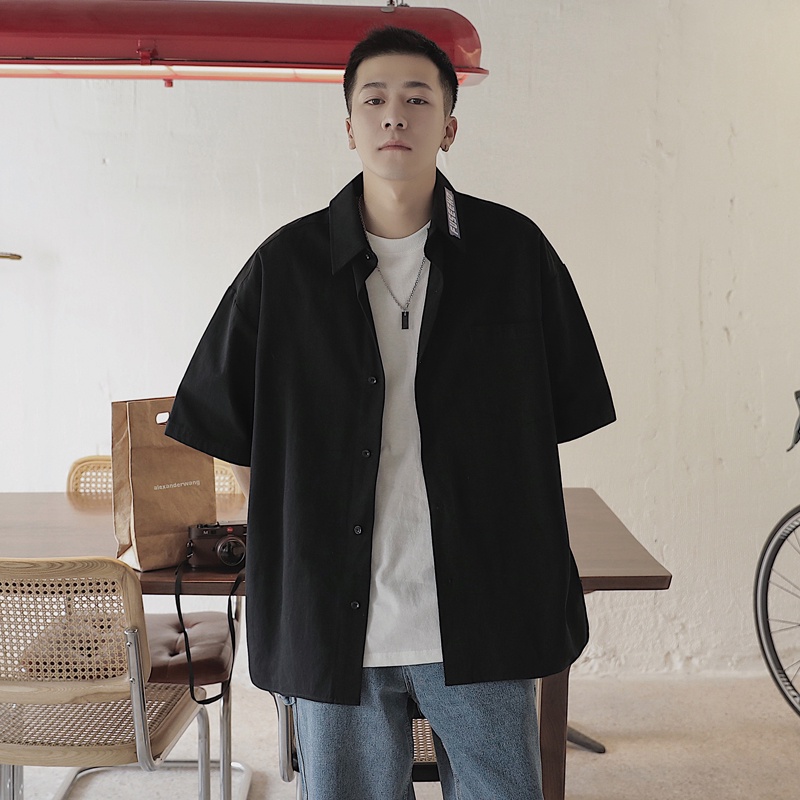 Áo Sơ Mi Tay Lửng Dáng Rộng Thời Trang Mùa Hè Dành Cho Nam