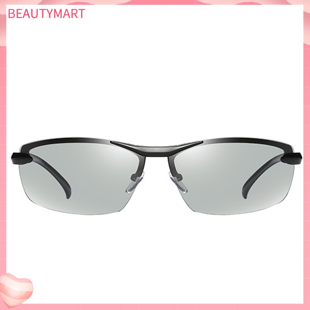 Kính Mát Phân Cực Nửa Gọng Kim Loại Chống Tia UV Cho Nam Lái Xe