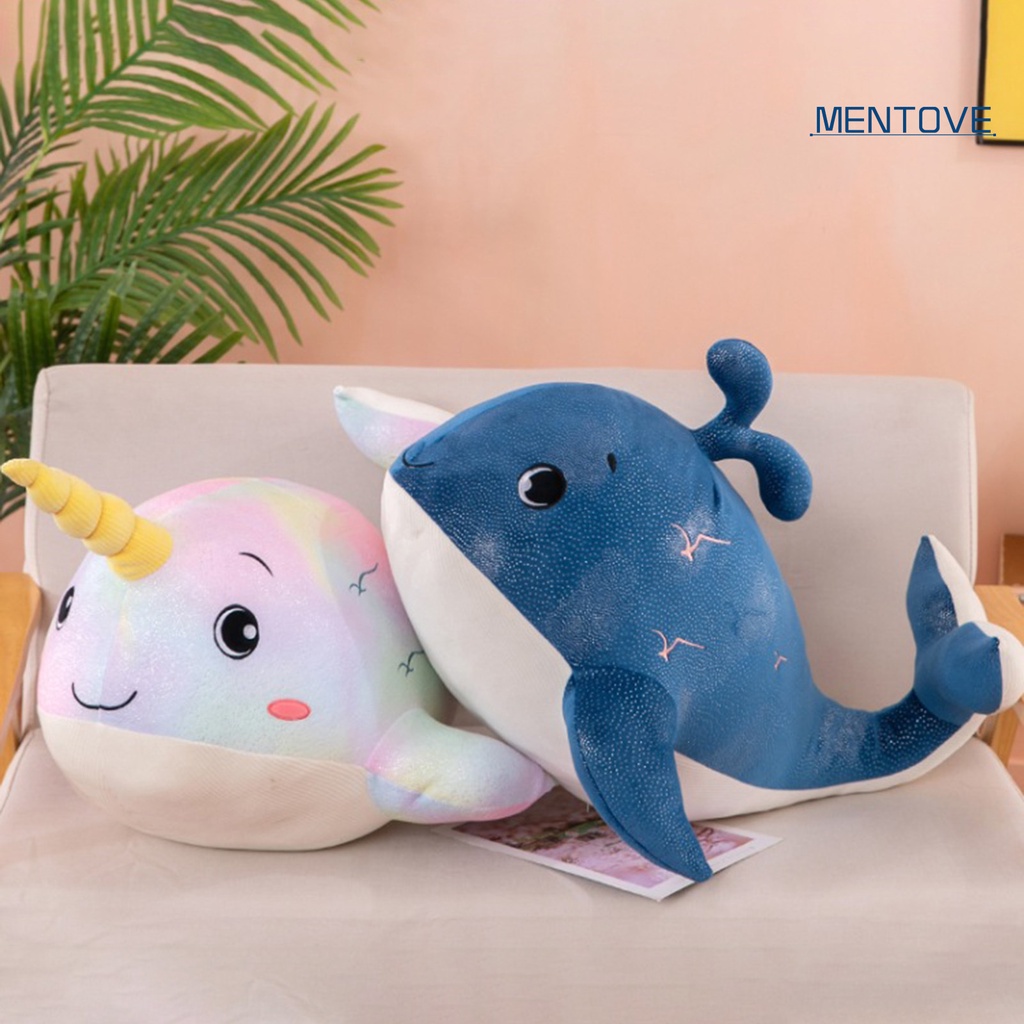 Đồ chơi nhồi bông Hình Cá Voi Bằng Cotton PP Mềm Mại Kích Thước 30 / 50cm Trang Trí Phòng Ngủ