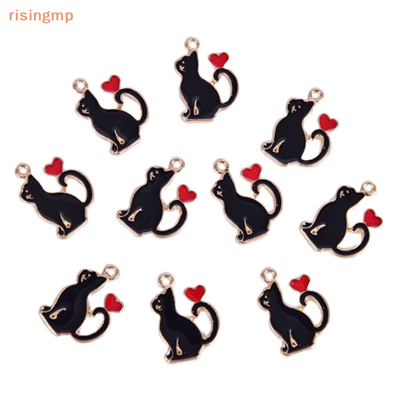 Set 10 Mặt Dây Chuyền Tráng Men Hình Trái Tim Và Chữ Ch DIY