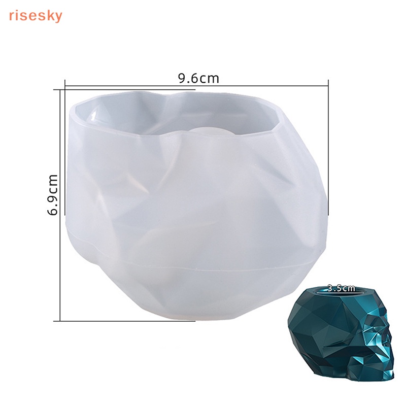 Khuôn Silicone Làm Giá Đỡ Bút Hình Đầu Lâu Bằng Epoxy Độc Đáo DIY