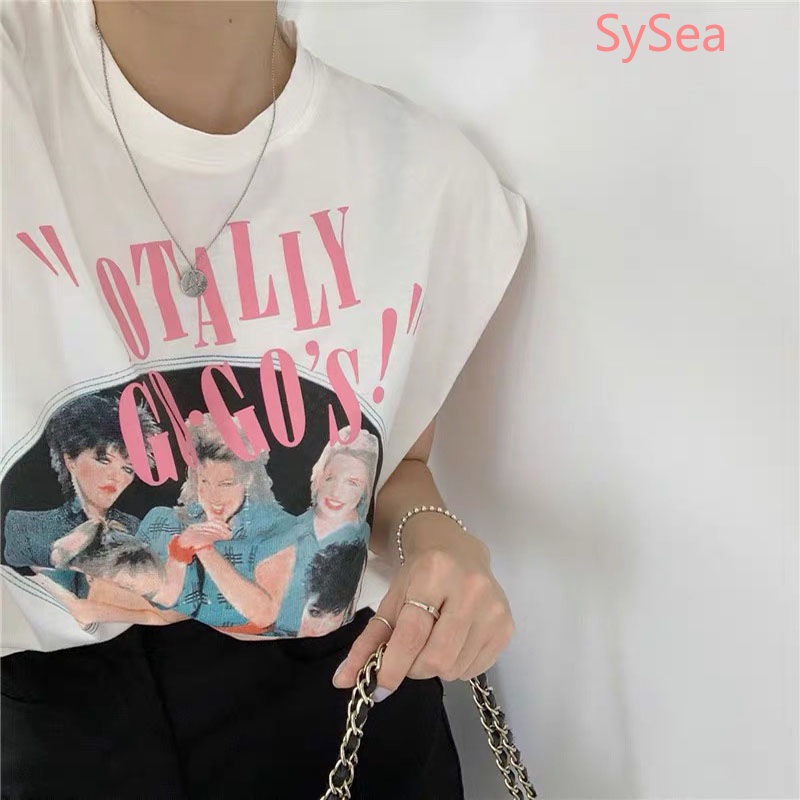 Áo Sát Nách Dáng Rộng In Họa Tiết Thời Trang Mùa Hè Cho Nữ