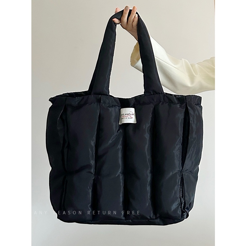 Túi Tote Đeo Vai Bằng Cotton Nhẹ Mềm Mại Hình Đám Mây Cỡ Lớn Thoải Mái Cho Nữ