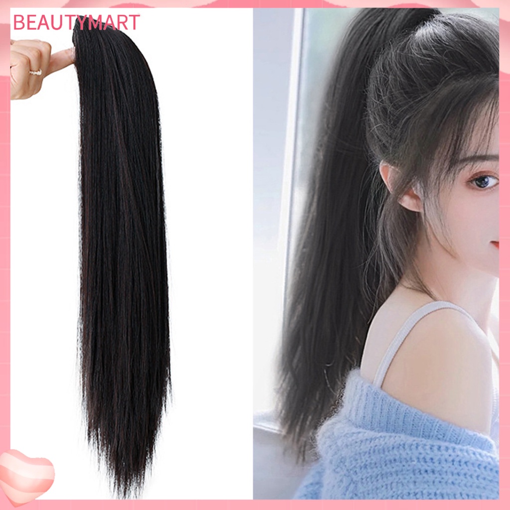 [beautymart] Tóc Giả Kẹp Tóc Đuôi Ngựa Thẳng Dài Vô Hình Tự Nhiên Không Lem Có Thể Dùng Tạo Kiểu Tóc Đuôi Ngựa Cho Nữ