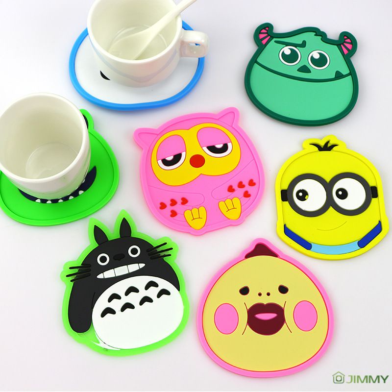 Tấm Lót Bàn Ăn Bằng Silicon PVC Cách Nhiệt Hình Động Vật Hoạt Hình Dễ Thương