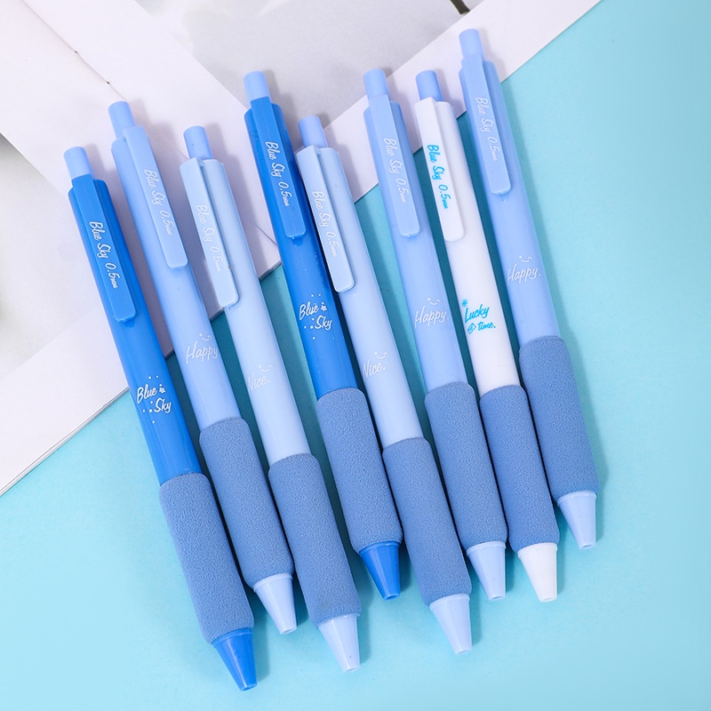 Set 4 Bút Nhấn Nhanh Khô Đầu Lò Xo 0.5mm