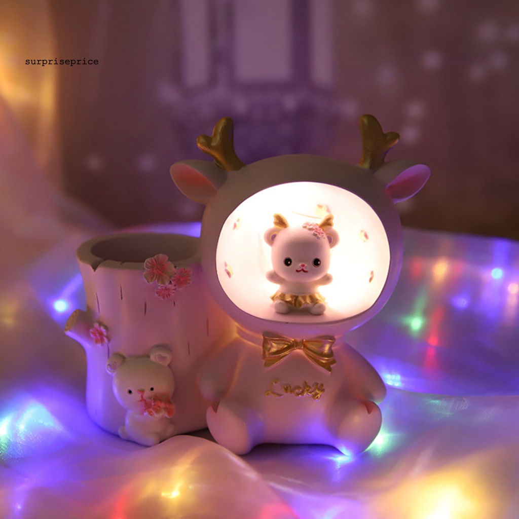 Đèn Ngủ Bằng Nhựa Resin Mềm Tiết Kiệm Năng Lượng Hình Hoạt Hình Dễ Thương